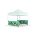 10’x3′ Dye Sublimated Side Skirt on Recycled Polyester (Double Sided)