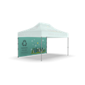 15’x7′ Dye Sublimated Canopy Wall on Recycled Polyester