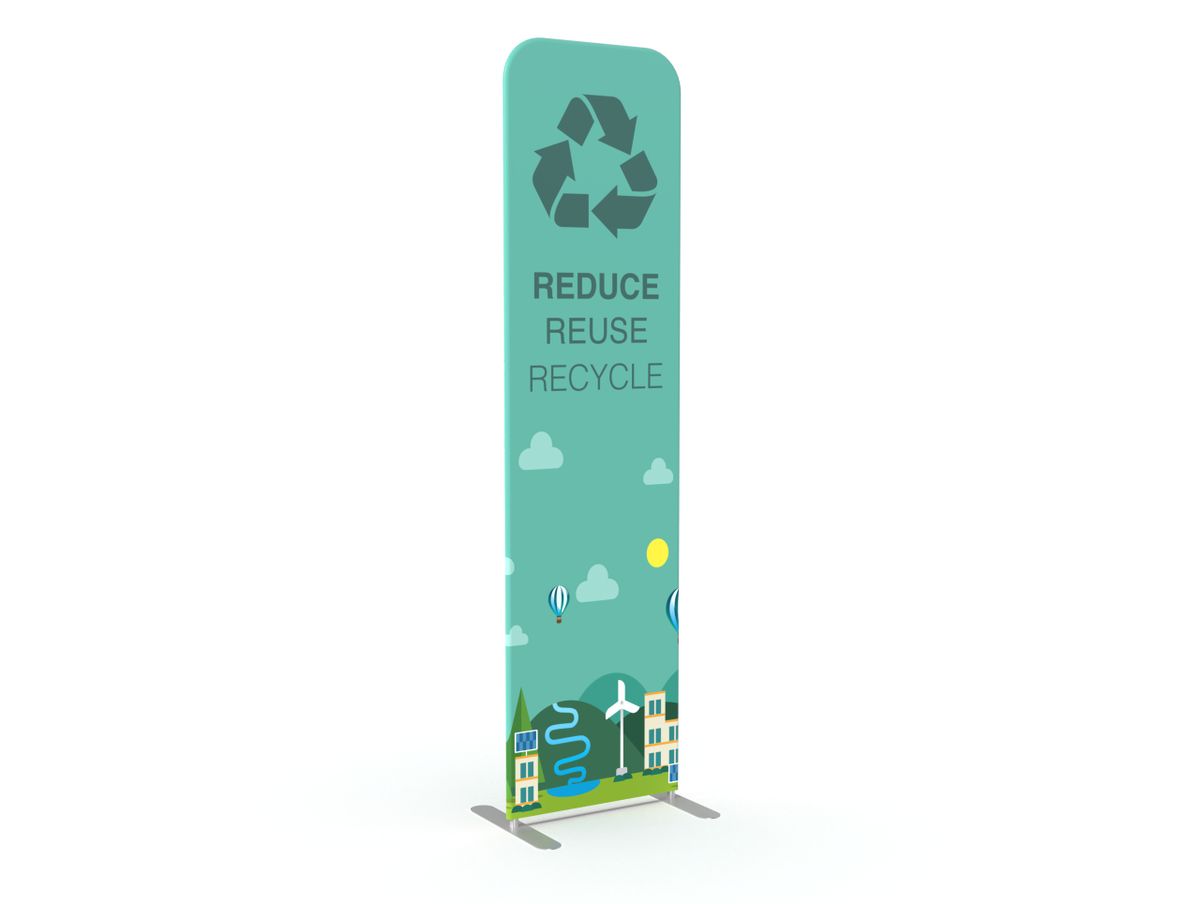 24″ x 90″ Premier Tube Banner Stand on Recycled Polyester