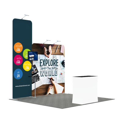 Custom printed 10x10 trade show booth
